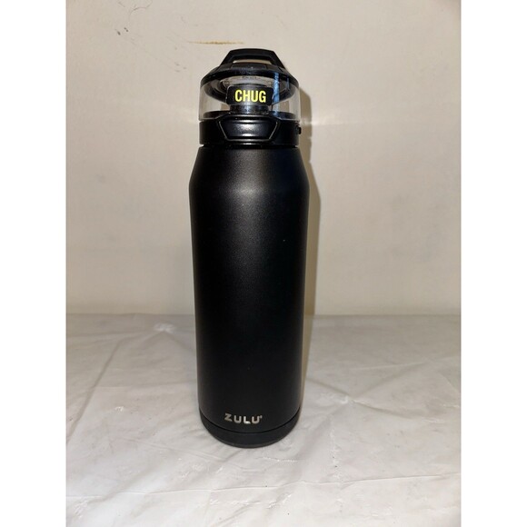 ZULU SWIFT STAINLESS STEEL VACUUM INSULATED WATER BOTTLE 32OZ - BLACK - Picture 1 of 6